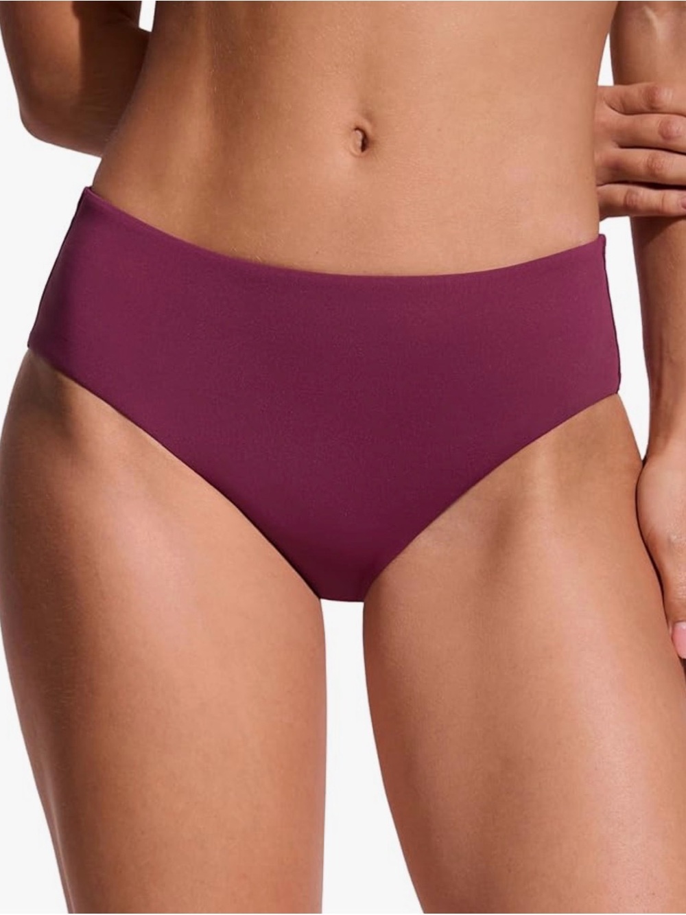 High-Waist Bikini Bottom in Fushia